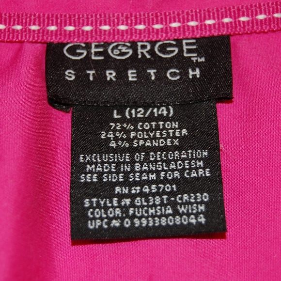 George Size L Stretch 3/4 Lantern Sleeve Button Up - Picture 3 of 4